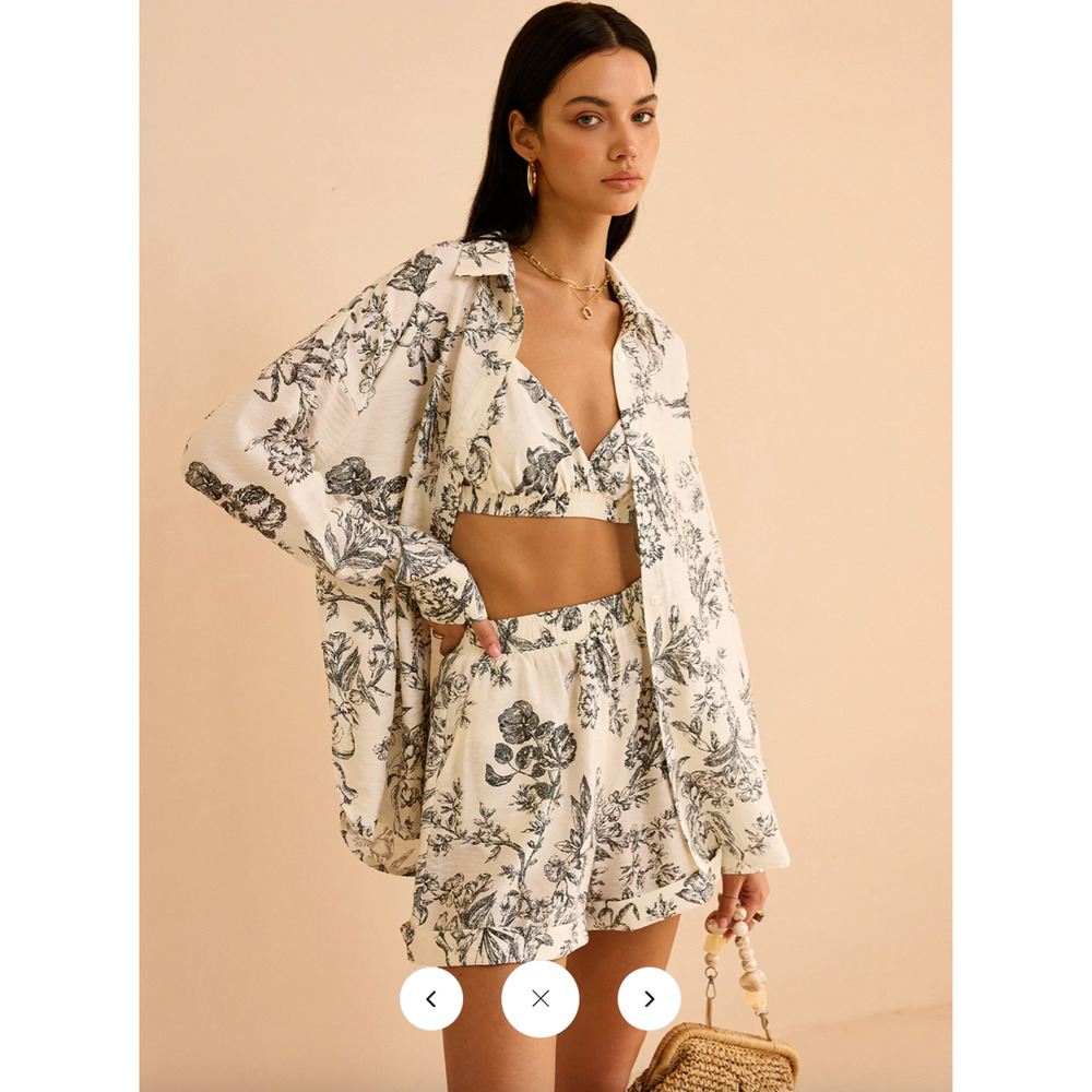 Commense Floral Print Three-Piece Set Sz S